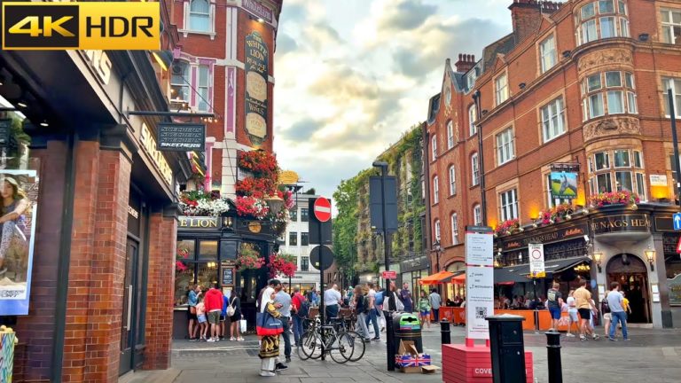 A Dreamy Evening Walk in London – Aug 2022 | Exploring Embankment and Covent Garden [4K HDR]