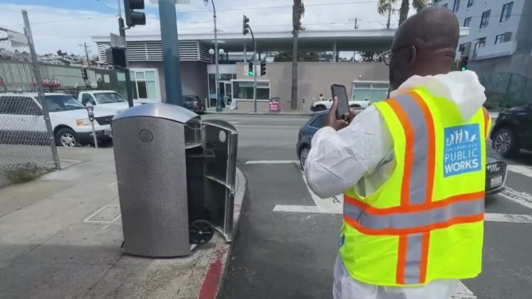 Expensive San Francisco prototype garbage can already appears trashed