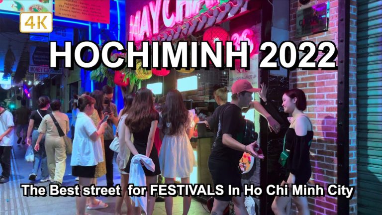 【🇻🇳 4K HDR】 The best street to enjoy Festival in downtown Ho Chi Minh City | travel Vietnam 2022