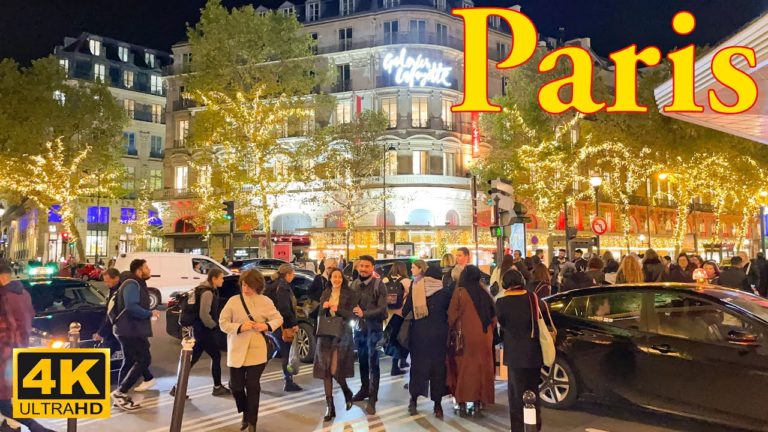 Paris , France  🇫🇷 – Christmas Lights 2022 Galeries Lafayette – 4K  | Paris 4K | A Walk In Paris