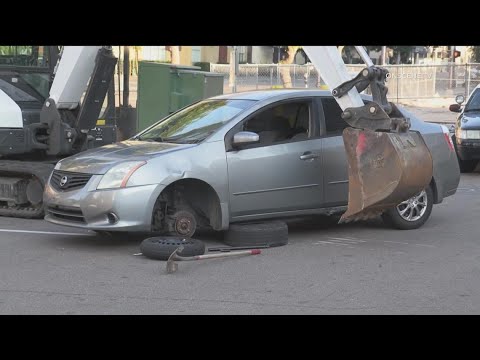 Unhoused man arrested for stealing excavator to help man change his tire in Downtown