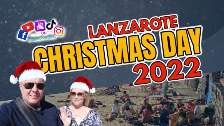 Windy Christmas day in Lanzarote – Playa Blanca front on Christmas Day 2022 in Lanzarote