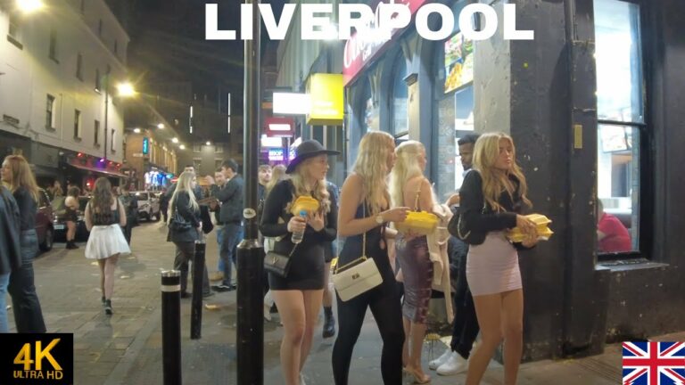 LIVERPOOL CITY ENGLAND NIGHTLIFE WALK TOUR 3AM